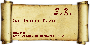 Salzberger Kevin névjegykártya